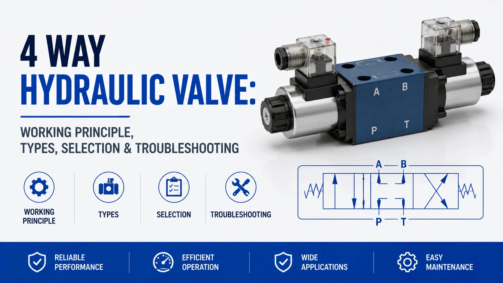 4 Way Hydraulic Valve- Working Principle, Types, Selection & Troubleshooting