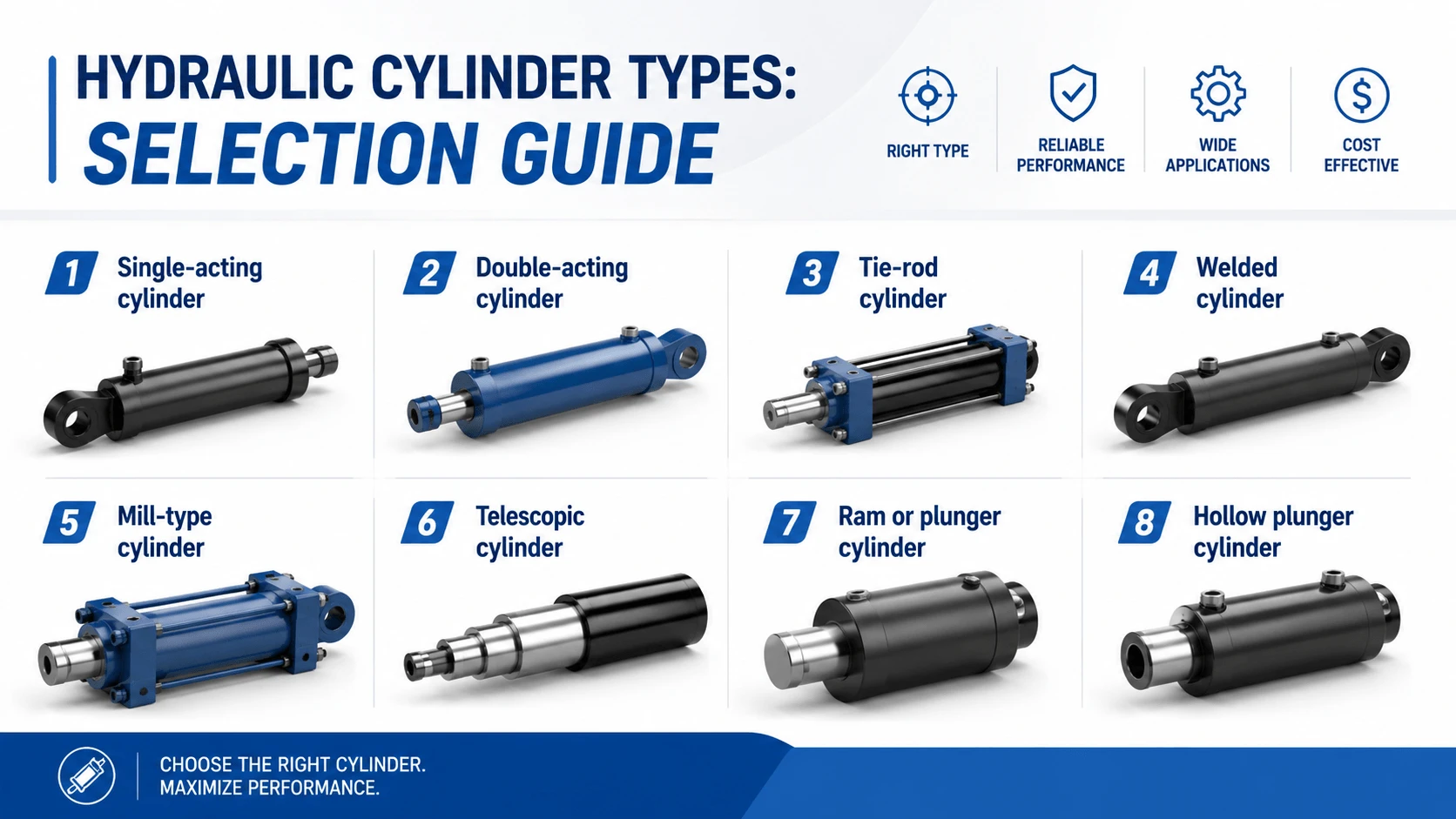 8 Types of Hydraulic Cylinders
