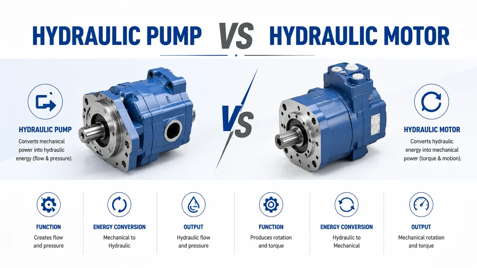 Hydraulic Pump vs Hydraulic Motor