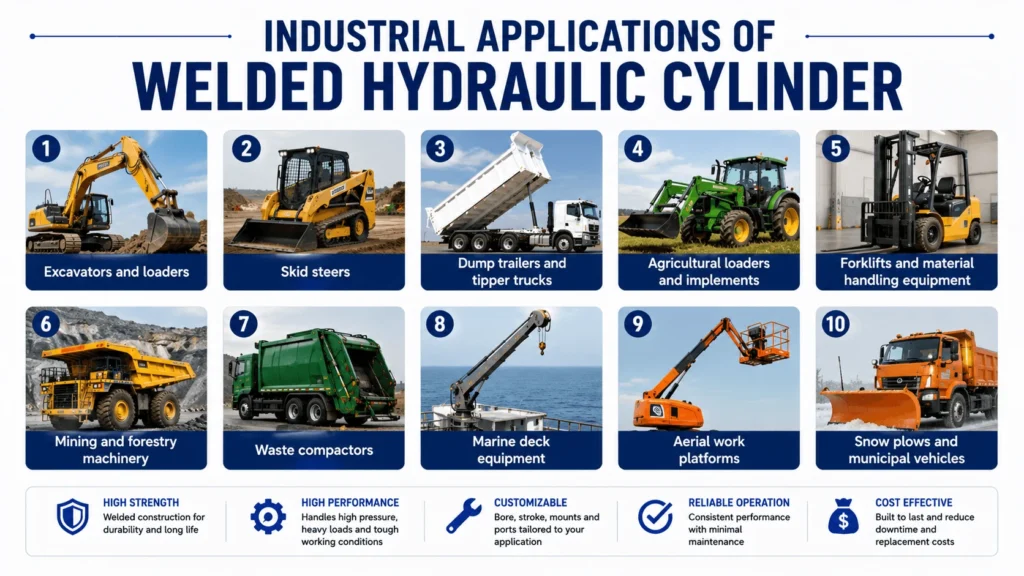 Industrial Applications of Welded Hydraulic Cylinder