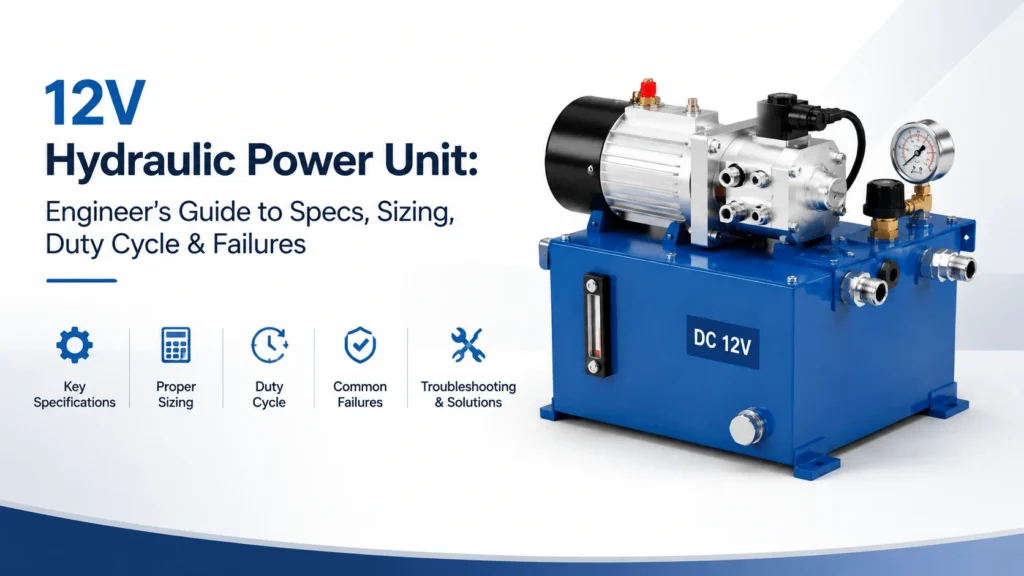12V Hydraulic Power Unit- Engineer's Guide to Specs, Sizing, Duty Cycle & Failures