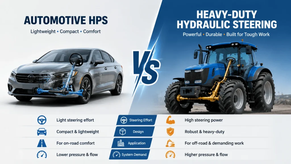 Automotive HPS vs Heavy-Duty Hydraulic Steering