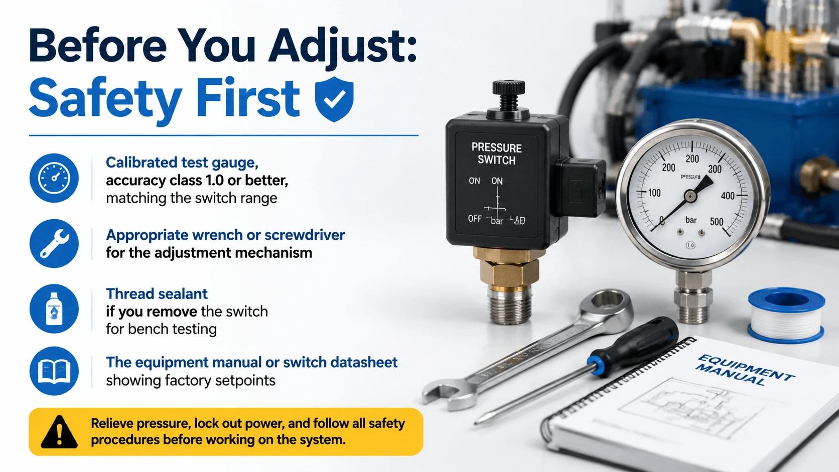 Before You Adjust- Safety First