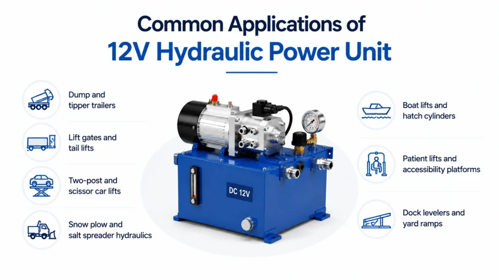 Common Applications of 12v hydraulic power unit