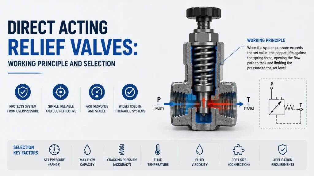 Direct Acting Relief Valves- Working Principle and Selection