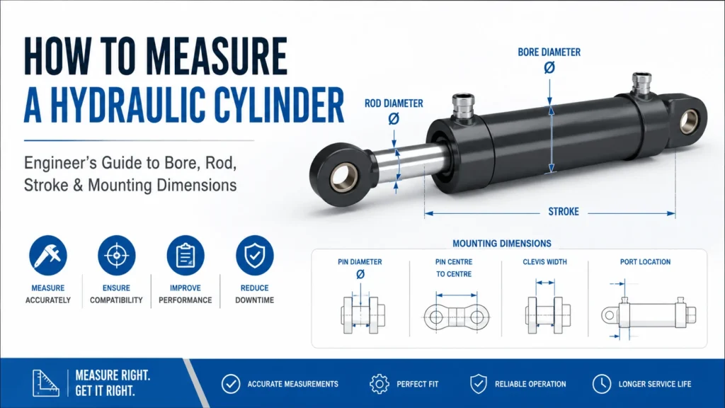 How to Measure a Hydraulic Cylinder- Engineer's Guide to Bore, Rod, Stroke & Mounting Dimensions