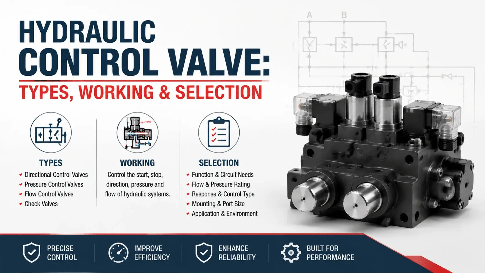 Hydraulic Control Valve- Types, Working & Selection