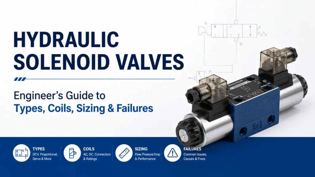 Hydraulic Solenoid Valves- Engineer's Guide to Types, Coils, Sizing & Failures