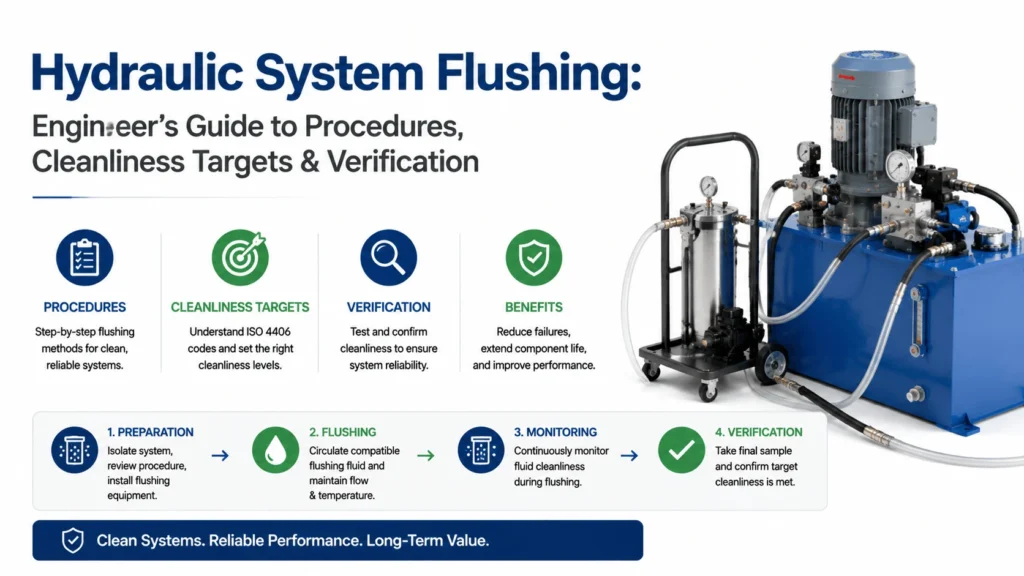 Hydraulic System Flushing- Engineer's Guide to Procedures, Cleanliness Targets & Verification