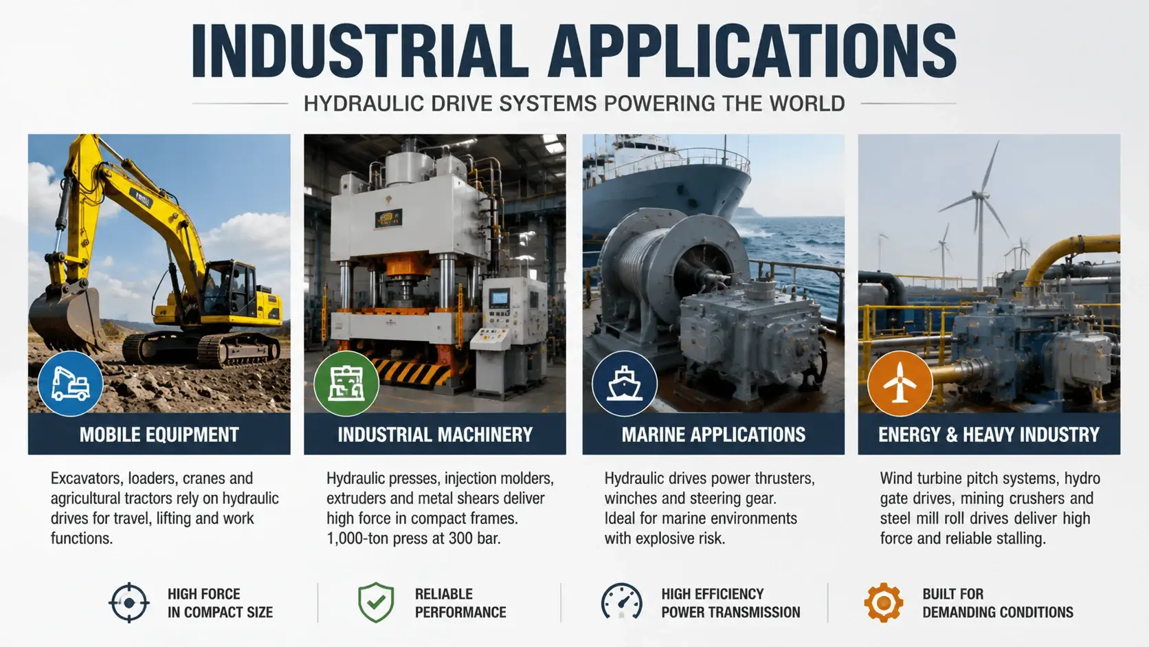 Industrial Applications of hydraulic drive systems
