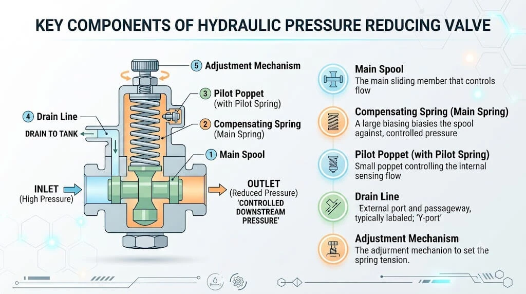 Key Components of Hydraulic Pressure Reducing Valve