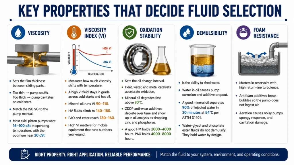 Key properties that decide fluid selection