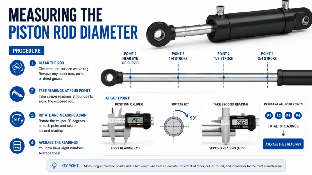 Measuring the Piston Rod Diameter
