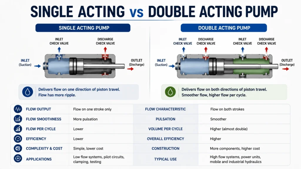 Single Acting vs Double Acting Pump