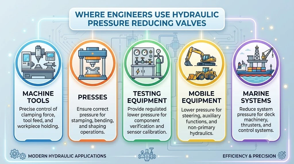 Where Engineers Use Hydraulic Pressure