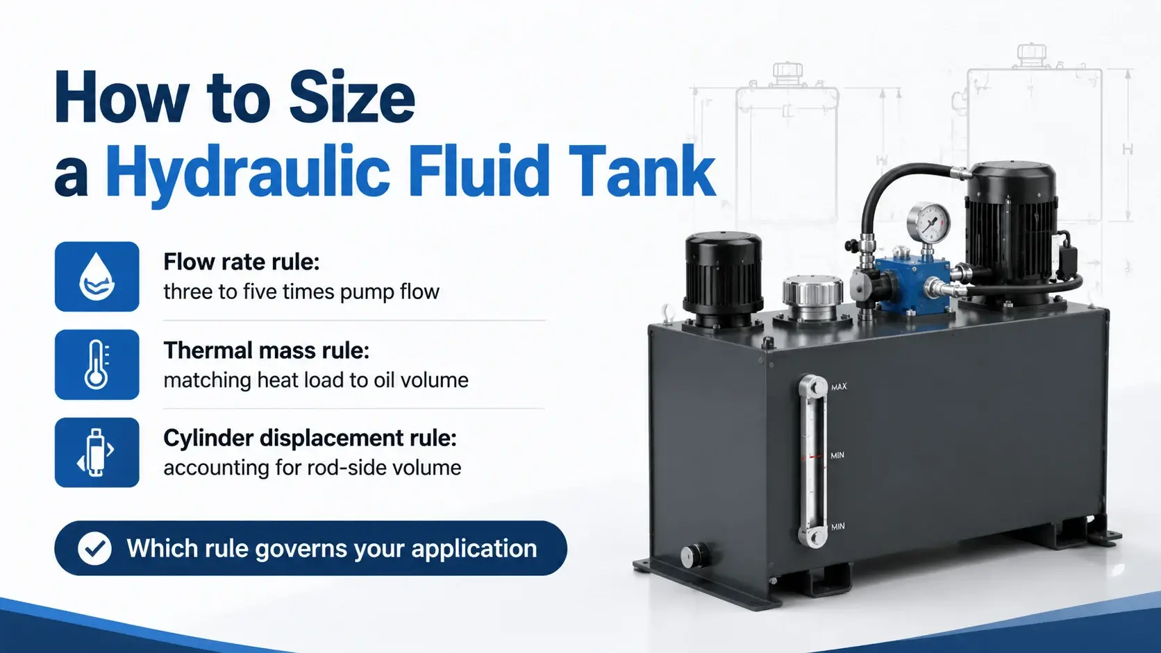 How to size a hydraulic fluid tank
