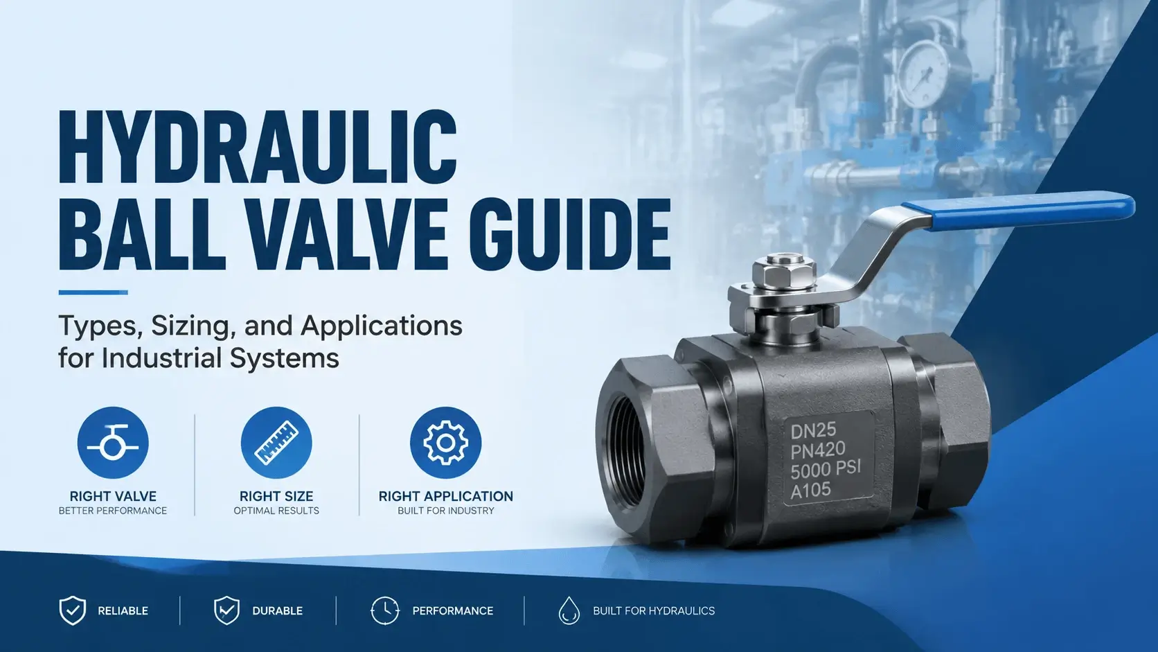 Hydraulic Ball Valve Guide- Types, Sizing, and Applications for Industrial Systems