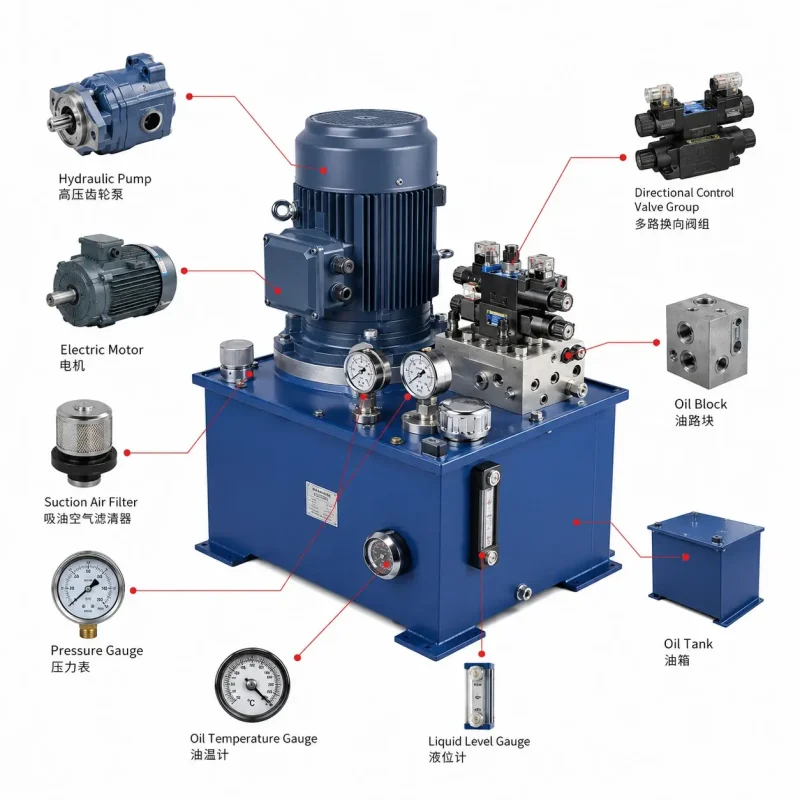 Parts of a Hydraulic Power Pack